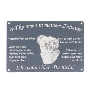 4UniqueDogs Türschild Basaltgrau - Weiß