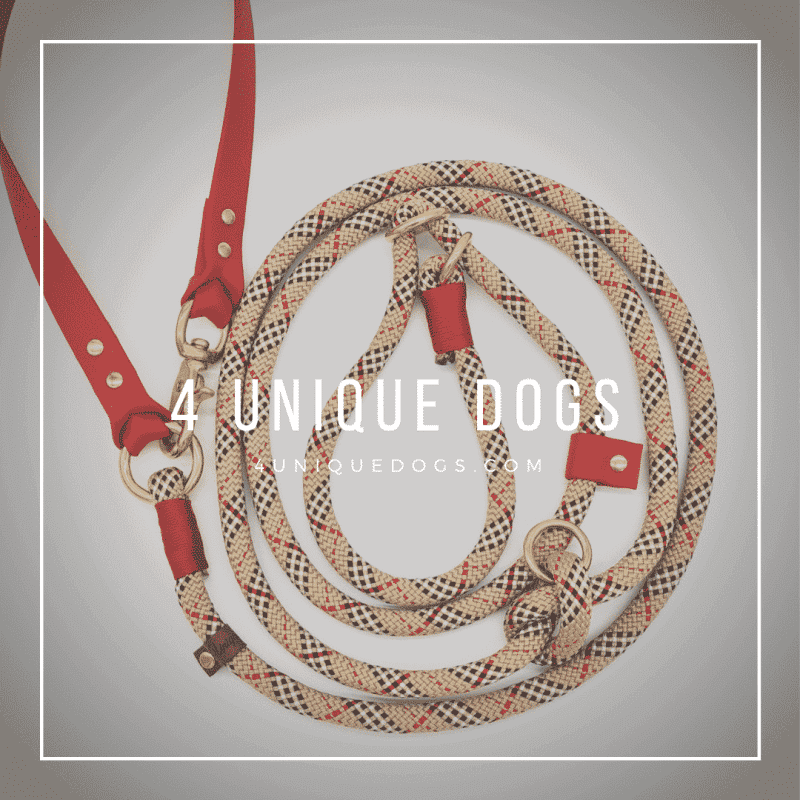 4UniqueDogs.com 4in1 Leine Red Berry Chic 4UniqueDogs.com 4in1 Leine Red Berry Chic