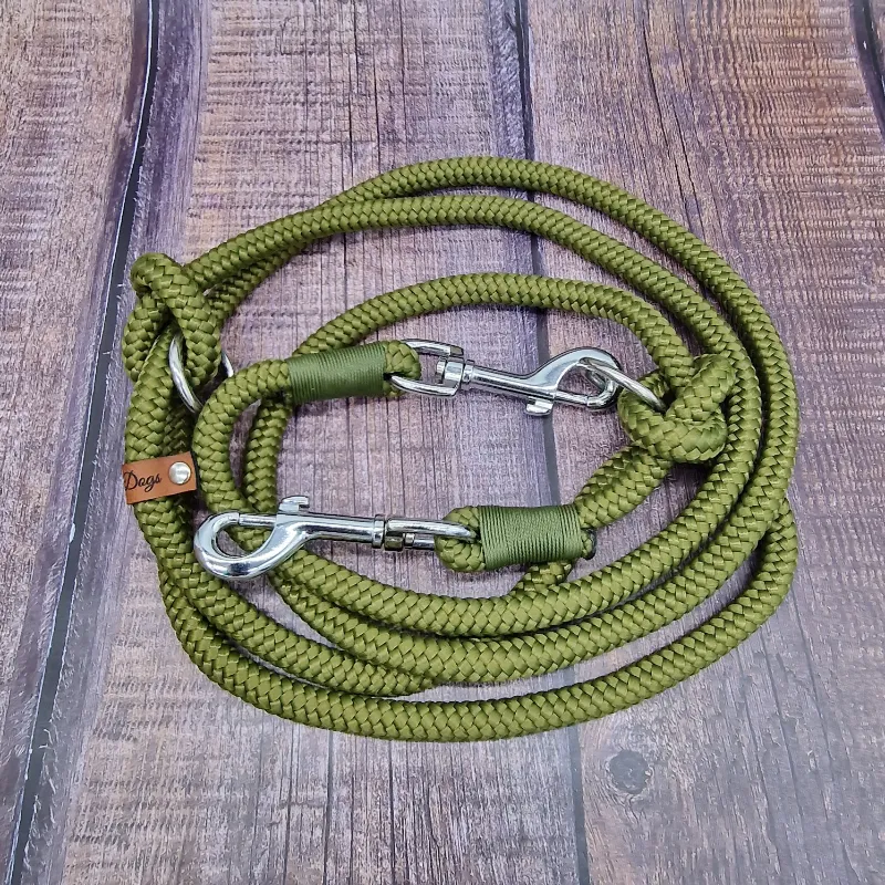 4UniqueDogs_2,20m_Hundeleine_Military_Oliv_10mm 4UniqueDogs_2,20m_Hundeleine_Military_Oliv_10mm