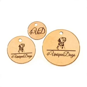 Logoplättchen aus Edelstahl RoseGold